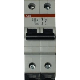Afbeelding van Abb s202 installatieautomaat 2p k karakteristiek 16a iec en 60898 1 6 ka iec60947 2 10 modulen breedte 35mm 2cds252001r0467