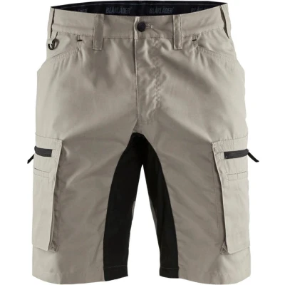 Afbeelding van Blaklader Service short stretch 1449 1845 Stone/Zwart