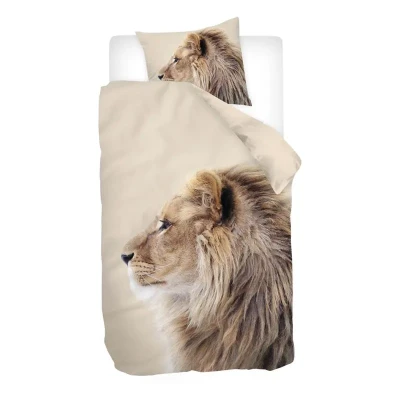 Afbeelding van Snoozing Calan flanel dekbedovertrek 1 persoons (140x200/220 cm + sloop) Zand