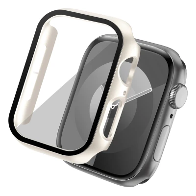 Afbeelding van imoshion Screen Protector Geschikt voor Full Cover Hard Case / Hoesje de Apple Watch Series 4 5 6 SE 44 mm Sterrenlicht