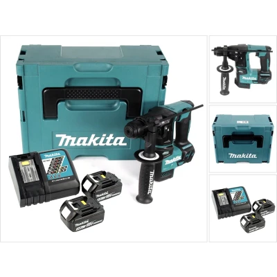 Afbeelding van Makita DHR 171 RFJ 18 V 2 traps borstelloze accuklopboormachine SDS Plus + 2x accu 3.0Ah lader Makpac