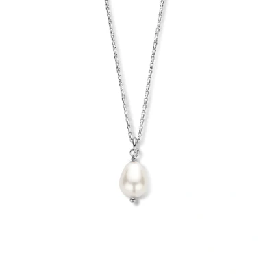 Afbeelding van zilver gerhodineerd collier parel 45 cm 1335362 horloge Wit