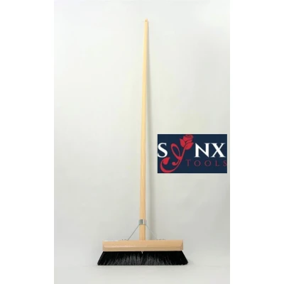 Afbeelding van Synx Tools Zaalveger Paardenhaar 30 cm Kamerveger Zachte bezem Bezemsteel Veger schoonmaken