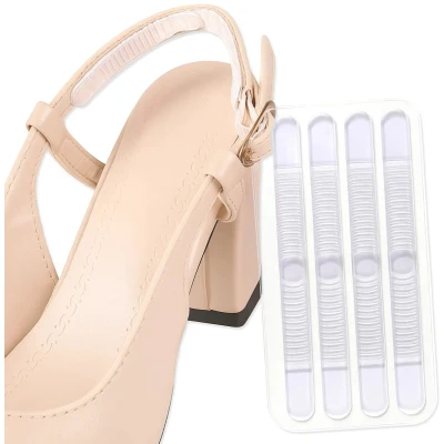 Afbeelding van Siliconen Inlegzolen Zelfklevend I Hielbeschermers Inlegzool Antislip hielzool Anti Slip Hiel Voorkom blaren Universeel Set van 2