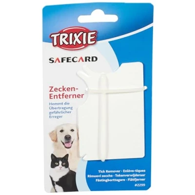 Afbeelding van Trixie Safecard Tekenverwijderaar Hondentekentang 8x5 cm Wit