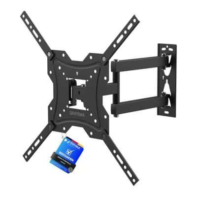 Afbeelding van GRIFEMA GB1004 tv Muurbeugel 26 55 „, beugel, draaien, kantelen, uitschuiven en intrekken voor de beste kijkhoek, tot 30 kg, max. VESA 400 x mm, zwart