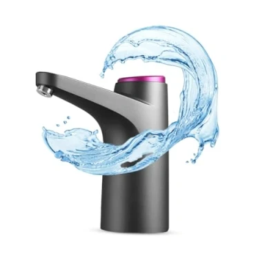 Afbeelding van NK Waterdispenser LED Indicator, USB Oplaadbare 1500 mAh Batterij, Silicone Materiaal, Compatibel met 4,5L 5L 7,5L 10L 11,3L 15L 18,9L (3,8 en 4,8cm Adapter) (Zwart)
