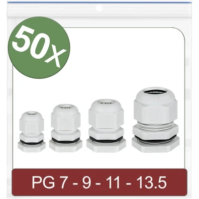 Afbeelding van Quadrios 24CA402 Wartel PG7, PG9, PG11, PG13.5 Polyamide Grijs 50 stuk(s)