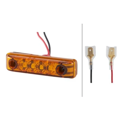 Afbeelding van Zijmarkerl led 12V 4 leds kabel 150mm 2PS 357 010 001