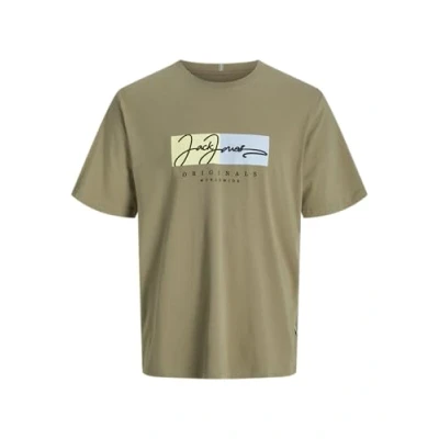 Afbeelding van JACK &amp; JONES Jorfrederiksberg Boxscript Tee Ss Sn Jnr voor heren, Silver Sage, 176