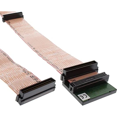 Afbeelding van InLine® SCSI U320 bandkabel, met eindweerstand, voor 2 apparaten, 0.75m