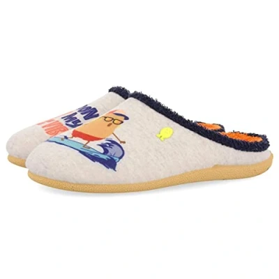 Afbeelding van HOT POTATOES Samer, pantoffels, grijs, maat 36, Metálico, 36 EU
