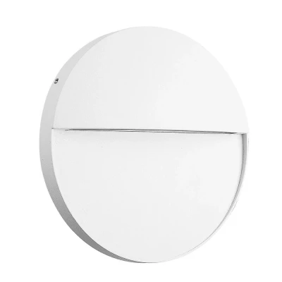 Afbeelding van Inspired Lighting Baker Flush Wandlamp Groot Rond, 6W LED, 3000K, 275m, IP54, Zand Wit