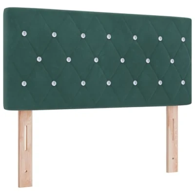 Afbeelding van vidaXL Hoofdbord Kristallen Knop Ge tuft Donkergroen 90 cm Fluweel
