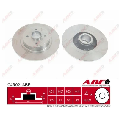 Afbeelding van ABE Remschijven C4R021ABE