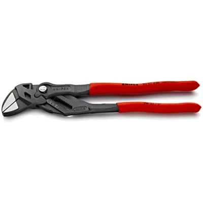 Afbeelding van Knipex Sleuteltang tang en schroefsleutel in één gereedschap grijs geatramenteerd, met anti slip kunststof bekleed 250 mm (zelfbedieningskaart/blister) 86 01 SB