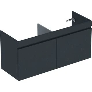 Afbeelding van Geberit renova plan wastafelonderkast 2 laden 122 6x44 6x60 6cm lava gelakt mat grijs 501912jk1 501 912 jk 1