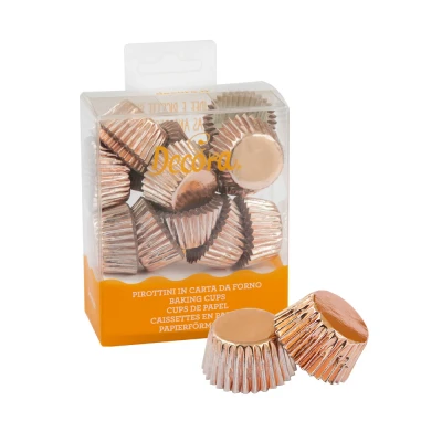 Afbeelding van Cupcake Cups MINI Rosegoud Ø27x17(h) mm 180 stuks