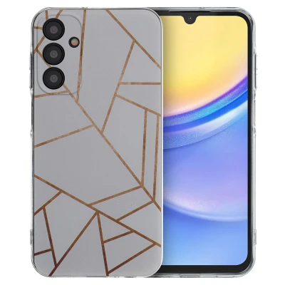 Afbeelding van Samsung Galaxy A15 (5G) Hoesje Siliconen en TPU (zacht) iMoshion Softcase/Backcover Wit Telefoonhoesje
