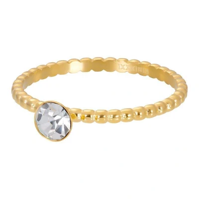 Afbeelding van Ball With Crystal Stone iXXXi Vulring 2mm Gold / 15