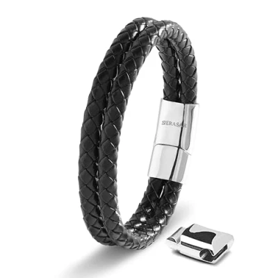Afbeelding van SERASAR Armband Cadeau voor Hem [Double] Zilver 23cm Huwelijksgeschenken Mannen