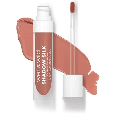 Afbeelding van Wet n Wild Shadow Silk Liquid Eyeshadow, Hoog Gepigmenteerde Vloeibare Oogschaduw met Glinsterende Finish, Droogt Snel, Gemakkelijk Aan te brengen Toverstaf Applicator, Neutral Terra Tint
