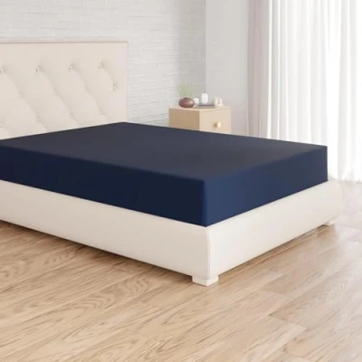 Afbeelding van Amazon Basics Hoeslaken, microvezel, marineblauw, 160 x 200 30 cm