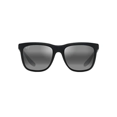 Afbeelding van Maui Jim Pehu gepolariseerde klassieke zonnebril voor heren en dames, Zwart/Neutraal Grijs gepolariseerd, Medium