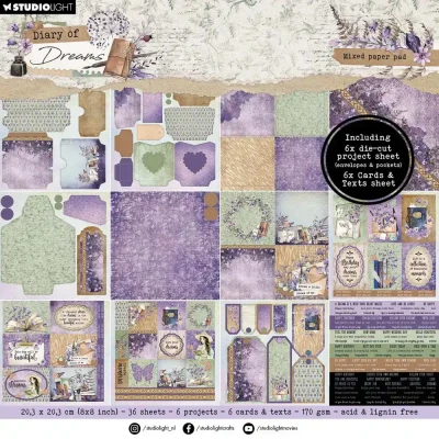 Afbeelding van Mixed Paper Pad Envelopes Diary of Dreams nr.296