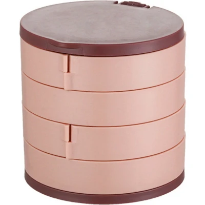 Afbeelding van Bodybite Draaibare Sieradendoos Juwelendoos Sieradenhouder Sieraden Organizer Juwelenkistje Roze LUKSORA
