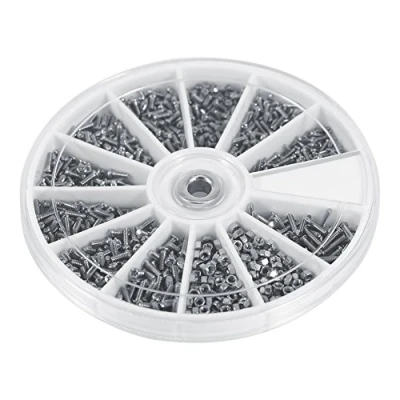 Afbeelding van 600 stuks zelftappende schroeven, assortimentskit met kleine M1, M1,2, M1,4, M1,6 assortimentsset mini complete schroefdraad