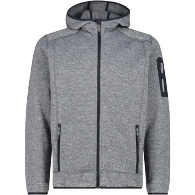 Afbeelding van CMP Heren Fix Hoodie Strick Fleecevest, ice titanio nero, 52
