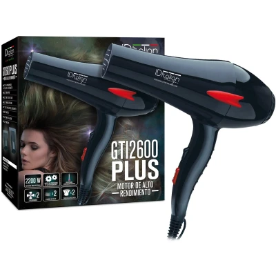 Afbeelding van Italian Design Electrical Items HAIR Dryer GTI 2600 PLUS GRAN Motor AC Stylingproduct, Maat: One Size, Black