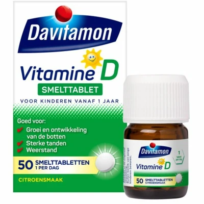 Afbeelding van Gratis Verzending: 2x Davitamon Vitamine D Kind 50 smelttabletten