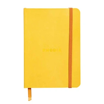Afbeelding van RHODIA 117316C Jonquille Soft Notebook A6 Gevoerd 144 pagina&#039;s Clairefontaine Ivoorpapier 90 g/m Boekenlegger, elastische sluiting Kunstlederen hoes Rhodiarama Collection