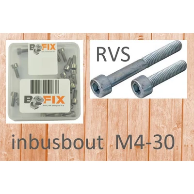 Afbeelding van Bofix Doos a 25 inbusbouten m4x30 rvs