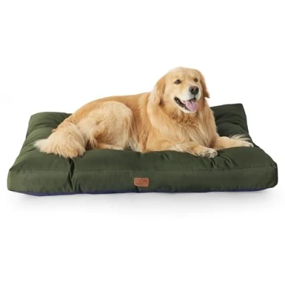 Afbeelding van BEDSURE Hondenkussen, 111 x 89 cm, wasbaar, hondenbed, waterdicht, voor grote, middelgrote honden, gevoerd, 10 cm hoogte, maat XXL, groen