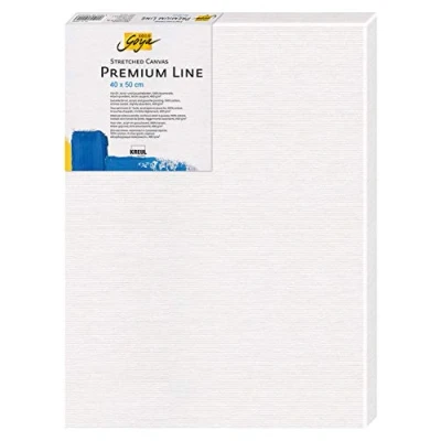 Afbeelding van KREUL 504050 Solo Goya Stretched Canvas premium Line, spieraam 40 x 50 cm in kwaliteit, katoenen doek 4 keer gegrond, voor olie , acryl en gouacheverf.