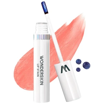 Afbeelding van Wonderskin Wonder Blading Lip Stain Masque, Nude Tint, Langdurige Natuurlijke Bruine Lipvlek, Waterdicht Overdrachtsbestendig (Crush &amp; Go)