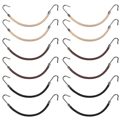 Afbeelding van 15 Stuks Elastische Bands Haar Styling Paardenstaart Haken, Zwart, Bruin en Blond