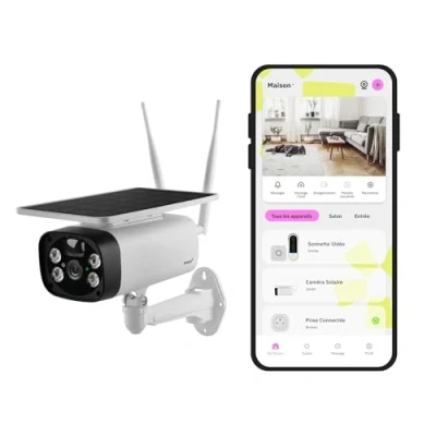 Afbeelding van OMAJIN by Netatmo, Draadloze Buitencamera op Zonne energie, Werkt batterijen, 1080P HD Nachtzicht, 105dB Sirene, Personen /Bewegings /Geluidsdetectie, Twee weg Audio, SD/Cloud opslag, IP55, OSC 01
