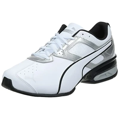 Afbeelding van Puma Tazon 6 Fm Hardloopschoenen voor heren, White Silver, 46 EU Smal