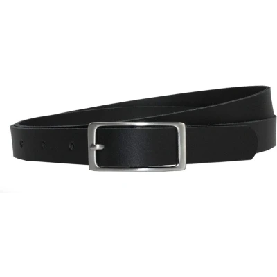 Afbeelding van Smalle dames Riem Zwart 2cm Breed Taillemaat 130 Leren Grote Maat XXL smal