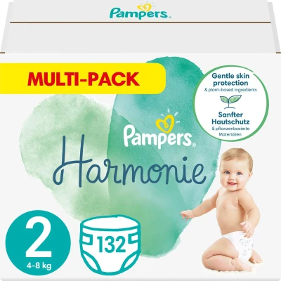 Afbeelding van Pampers Harmonie Maat 2 Mega Pack 132 stuks 4/8 KG