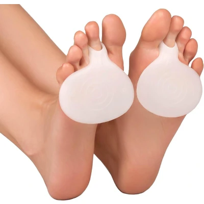 Afbeelding van 3Paars Voorvoetkussen voetkussen voor Voorvoet Teenbeschermer Geschikt elke schoen Siliconen Kussen hoge hak hakken Dunne Antislip Pads van Anti slip