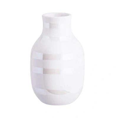 Afbeelding van Kähler Design Vaas Omaggio Hoogte 12,5 cm Porselein Parelmoer/Wit