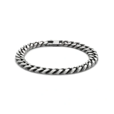 Afbeelding van Armband Gourmetschakel zilver oxide 8,5 mm