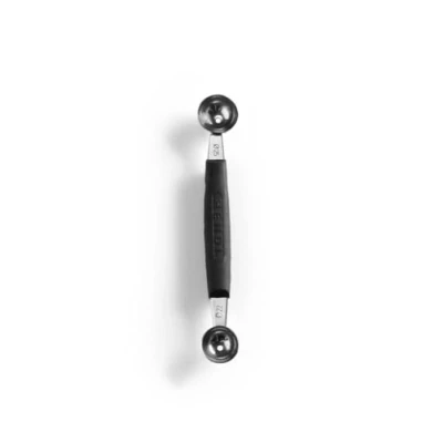 Afbeelding van HENDI Meloenbolletjeslepel dubbel ø 22 25 mm Zwart 165x25x(H)15