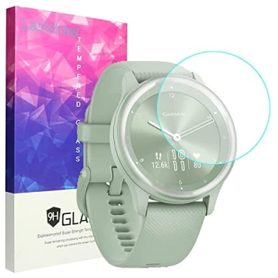 Afbeelding van Onetuo Displaybeschermfolie compatibel met Garmin Vivomove Sport Smartwatch, 9H hardheid, pantserglas, beschermfolie voor Smartwatch (3 stuks)