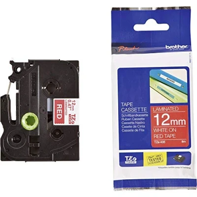 Afbeelding van BROTHER TZE 435 Lint Wit/Rood